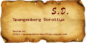 Spangenberg Dorottya névjegykártya